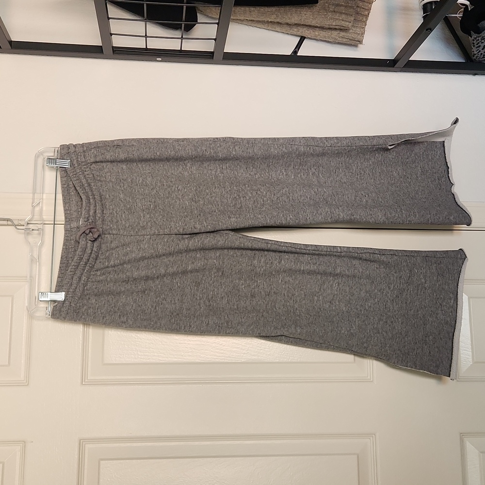 Lna Clothing Wide Leg Cropped Leg Slits Cozy Athleisure Sweatpants Small
